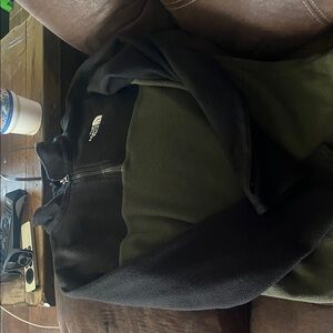 The North Face Kids Black and Olive Hoodie